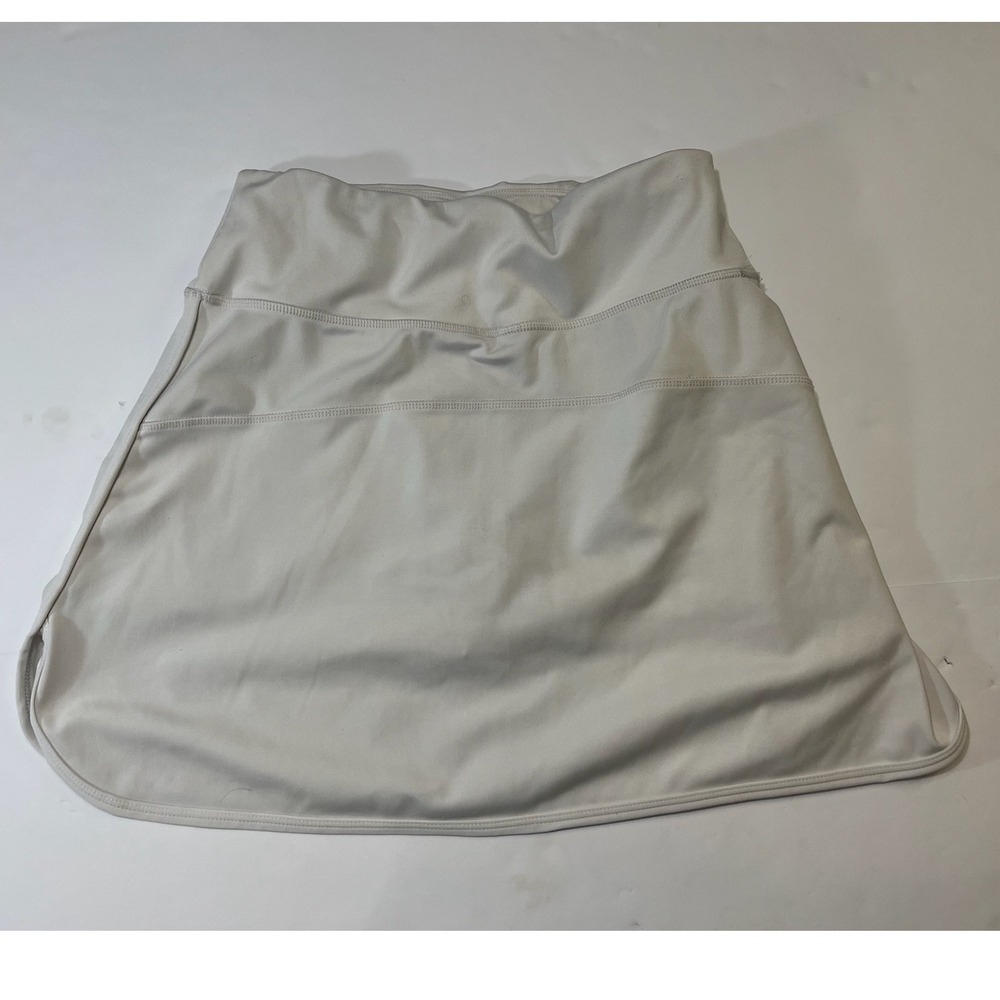 Adrienne Vittadini Sport Skort Womens Small White Zipper Pocket Golf Athleisure